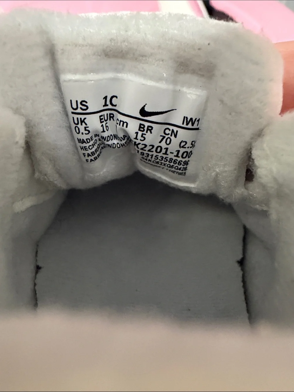 INFANT NIKE AIR FORCE 1 CRIB CASUAL SHOES Sz 1C